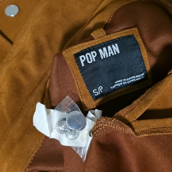 Pop Man Brown FAUX Suede Jacket - Size S/P - Picture 4 of 7